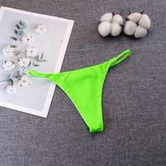 2pcs Slim Waistband Sexy Double Layer Cotton Thong