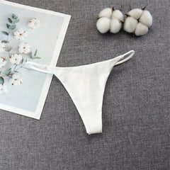 2pcs Slim Waistband Sexy Double Layer Cotton Thong