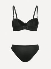 2sets Solid Underwire lingerie