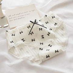 3 Pcs Cute Lolita Lace Trimming Girl Plaid Striped Underwear