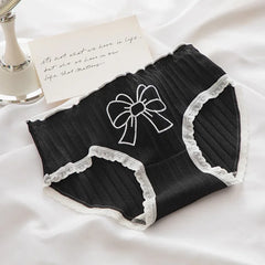 3 Pcs Cute Lolita Lace Trimming Girl Plaid Striped Underwear