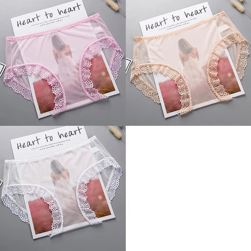 3 Pcs Full Transparent See Through Panties
