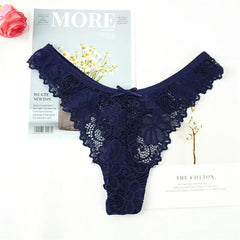 3 Pcs Hollow Lace Women Sexy Thong