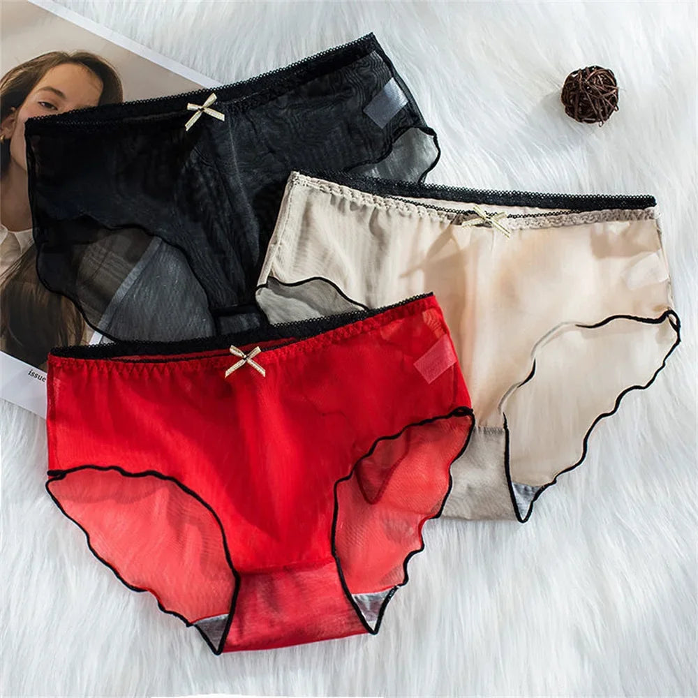 3 Pcs/Pack Sexy Hot Transparent Lace Panties