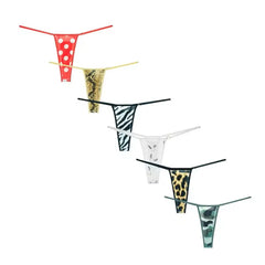3 Pcs Women Sexy Printed Leopard/Zebra/Camouflage/Rabbit/Dot/Snake Female Thong