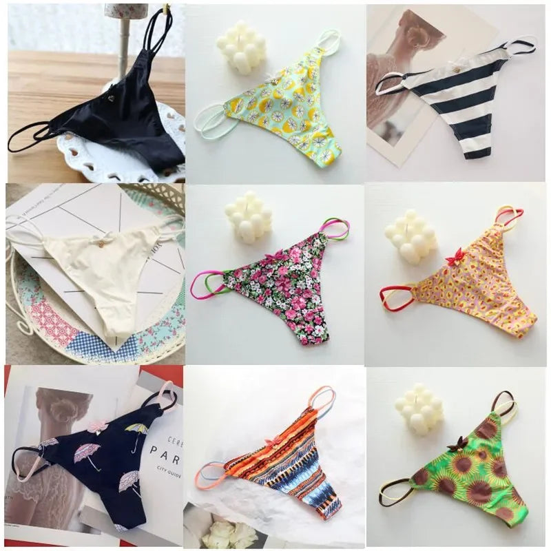3 Pcs/lot Sexy Printed Thong