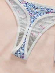 3-piece set of multi-color Thongs