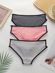 3-piece set of multi-color women's sexy Underwear