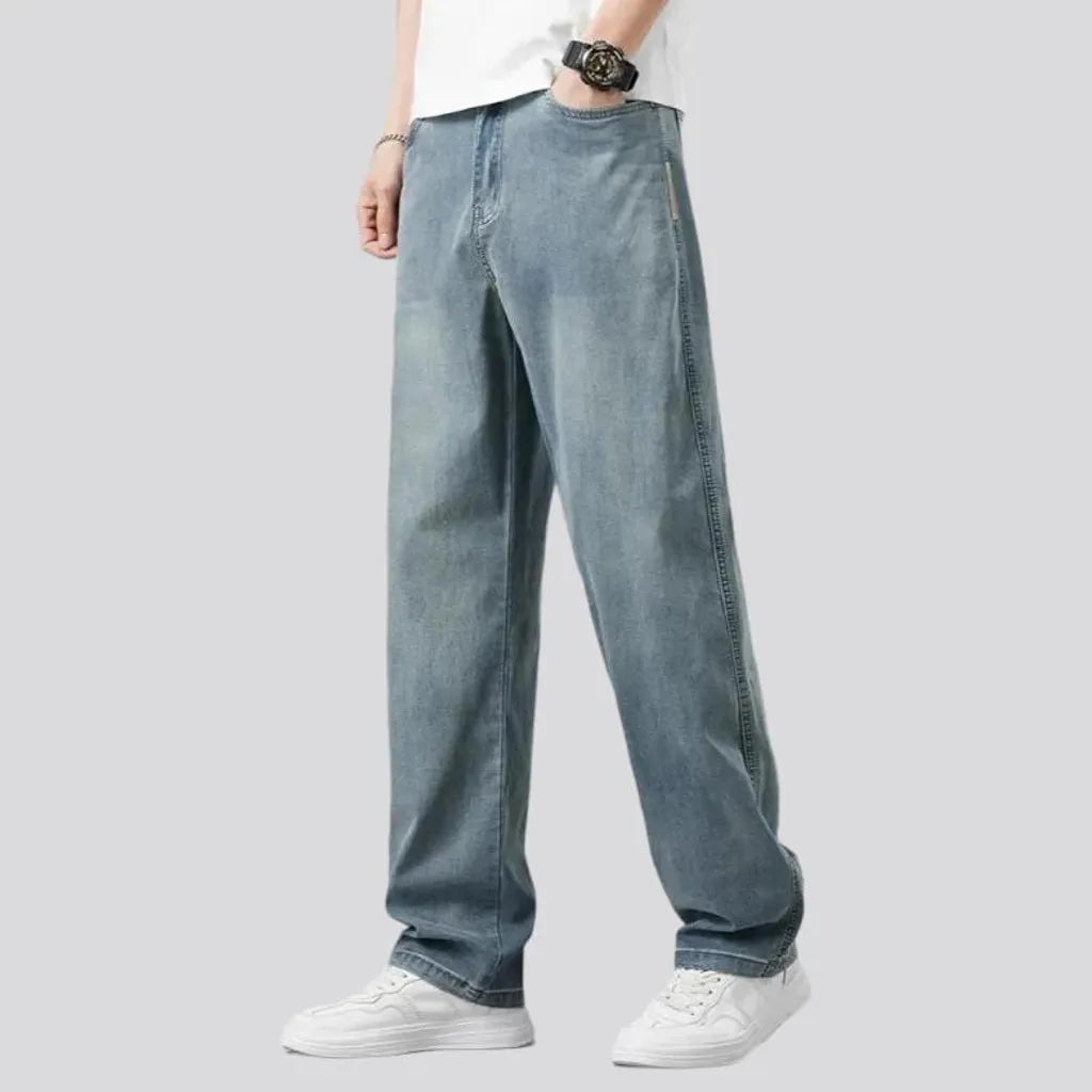 Lyocell high-waist jeans for men