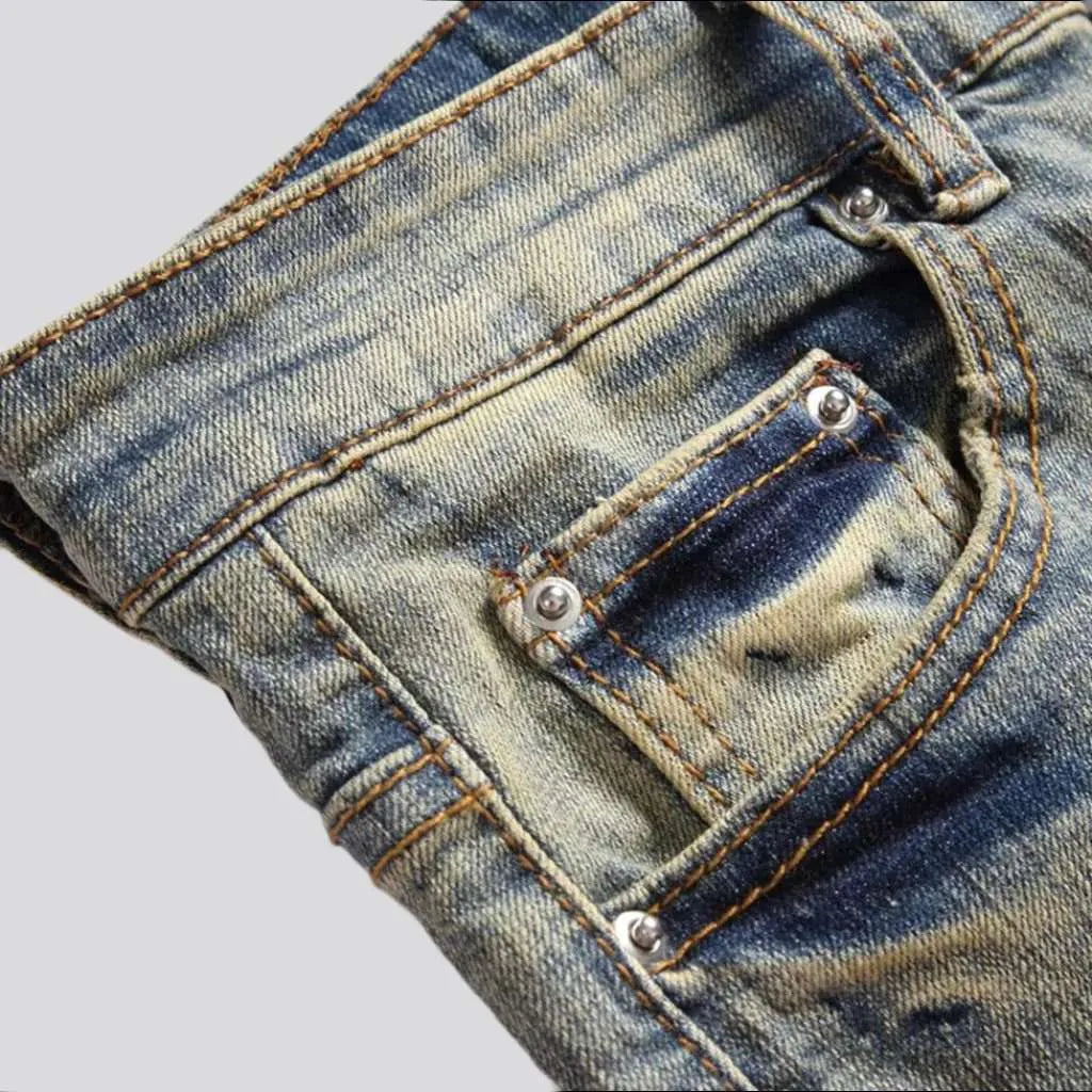 Distressed y2k jeans for men