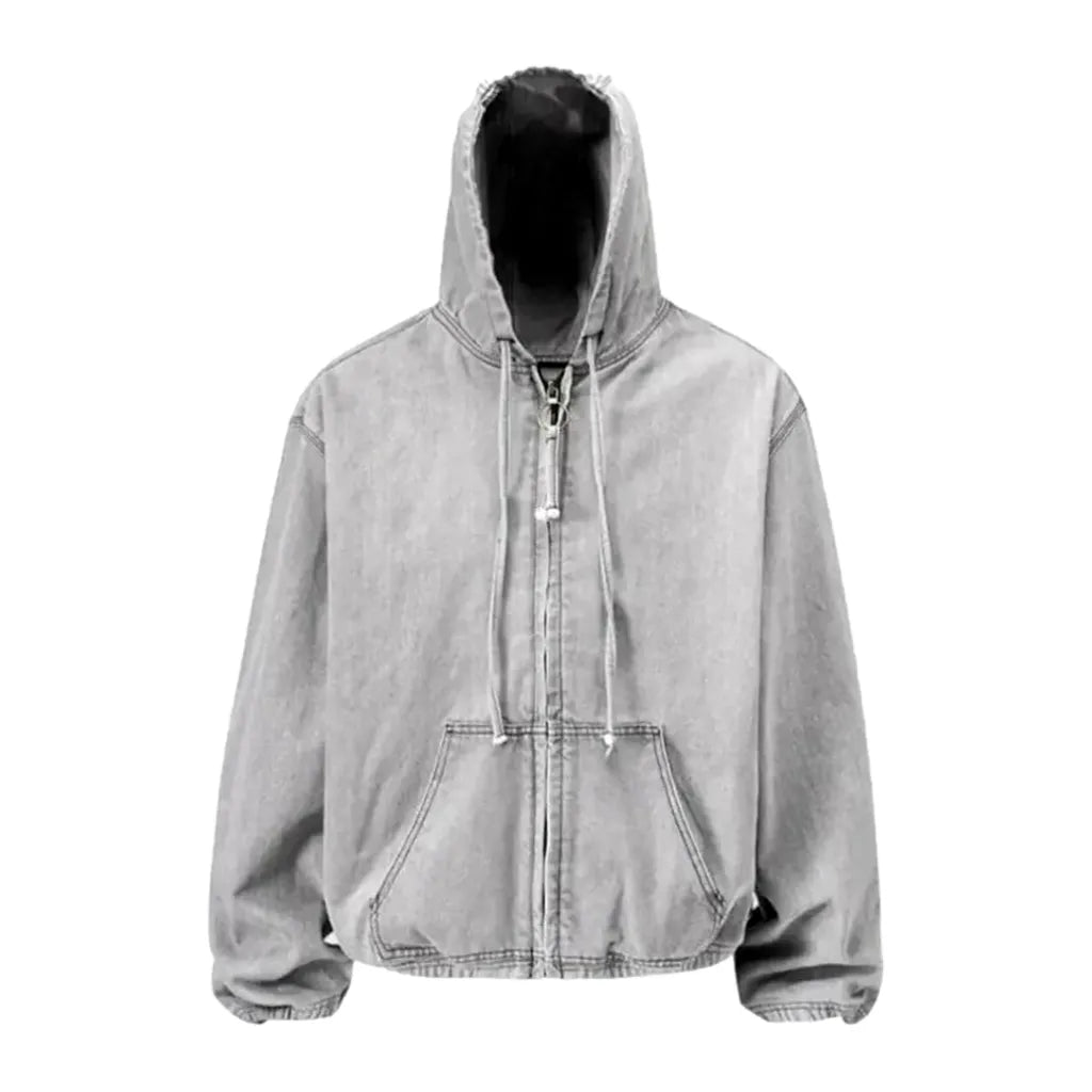 Oversized soft men's jean jacket