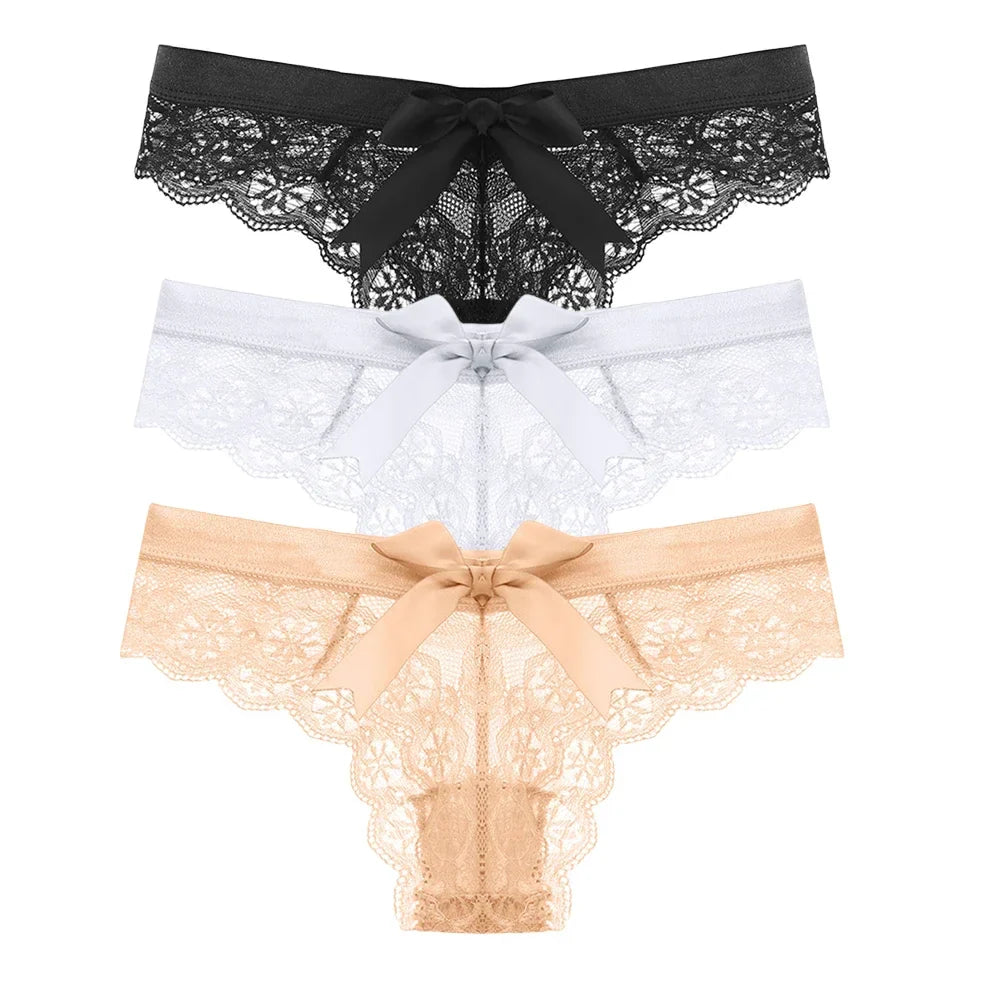 3PCS Bowknot Panties
