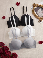 3PCS Gather Side Breast Large Size lingerie