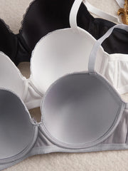 3PCS Gather Side Breast Large Size lingerie