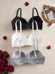 3PCS Gather Side Breast Large Size lingerie