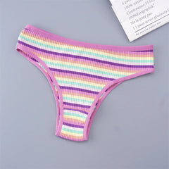 3PCS Sexy Colorful Cotton Thong