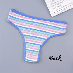 3PCS Sexy Colorful Cotton Thong