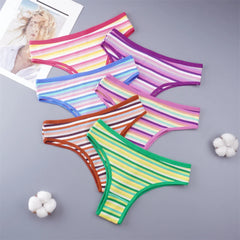 3PCS Sexy Colorful Cotton Thong