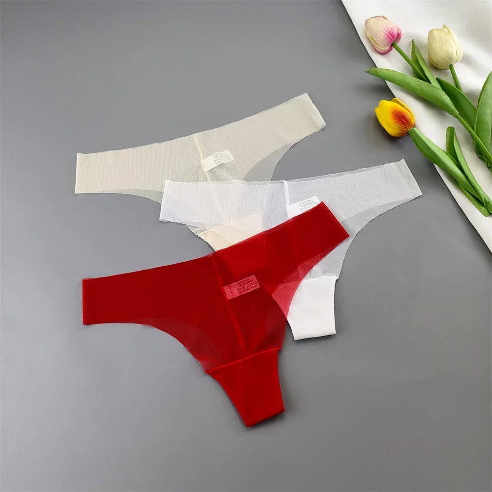 3PCS Sheer Thong
