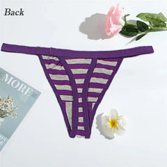 3PCS Simple Cotton Comfort G-String Nude Stripes Seamless Panties