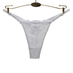 3PCS Transparent Lace Thongs