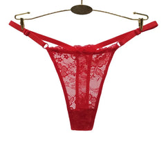 3PCS Transparent Lace Thongs