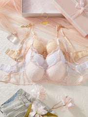 3PCS Women Floral Lace Bra