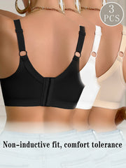 3PCS Women's A B C D Cup Lace Bra