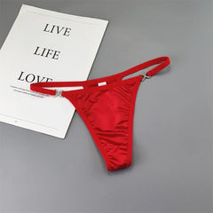 3Pcs French Style Gloss Satin Women's Thong
