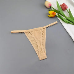 3Pcs/Pack Rhinestone Ring Sexy T Back String Women G String Bikini Briefs Ice Silk Panties