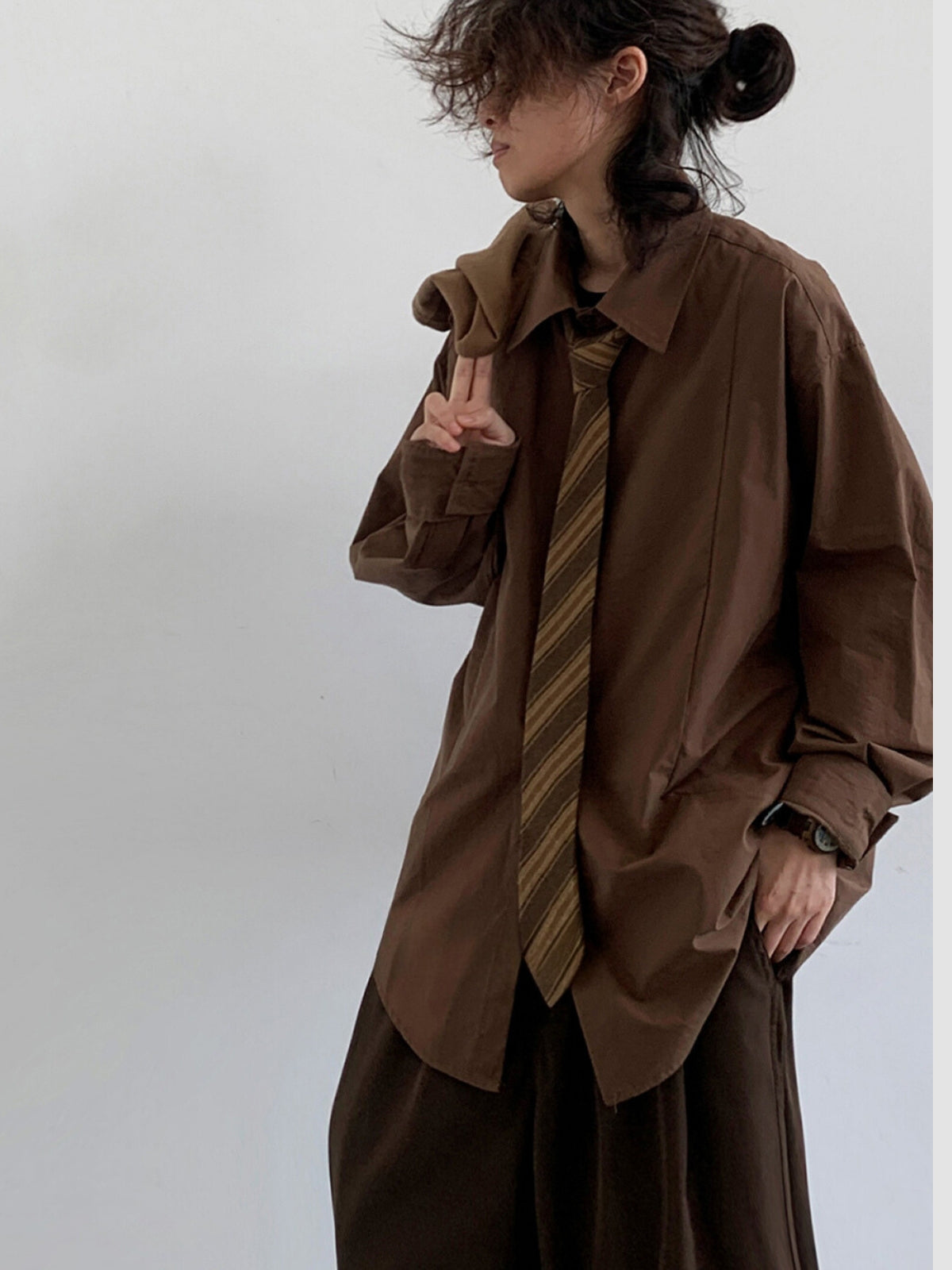 Retro Basic Silhouette Loose Shirt