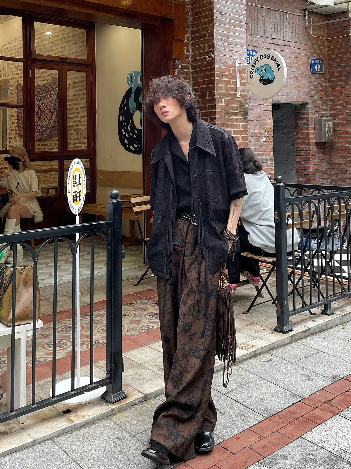 Japanese Floral Trousers Pants