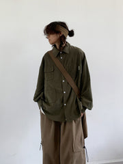 Retro Autumn Multi Pocket Shirt