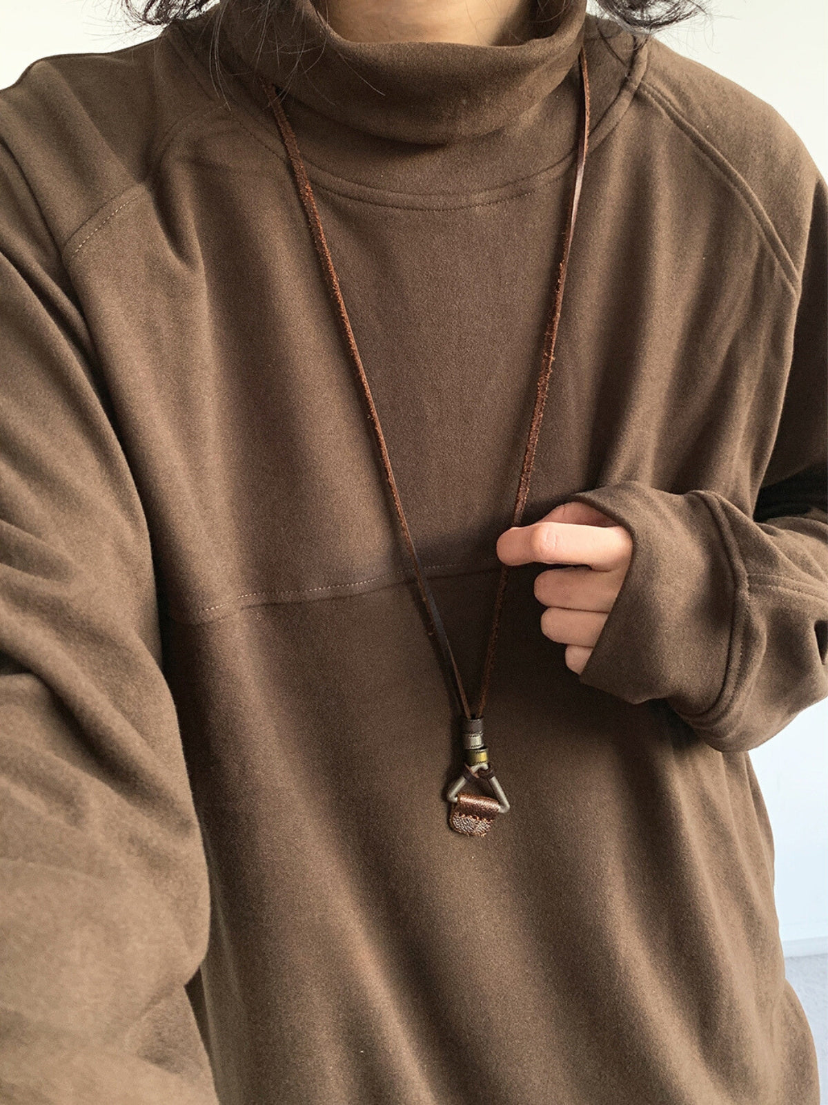 High Collar Loose Sweatshirt