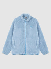 Loose Soft Coral Velvet Plush Jacket