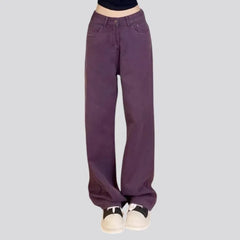 Fashionable colored baggy jeans for ladies