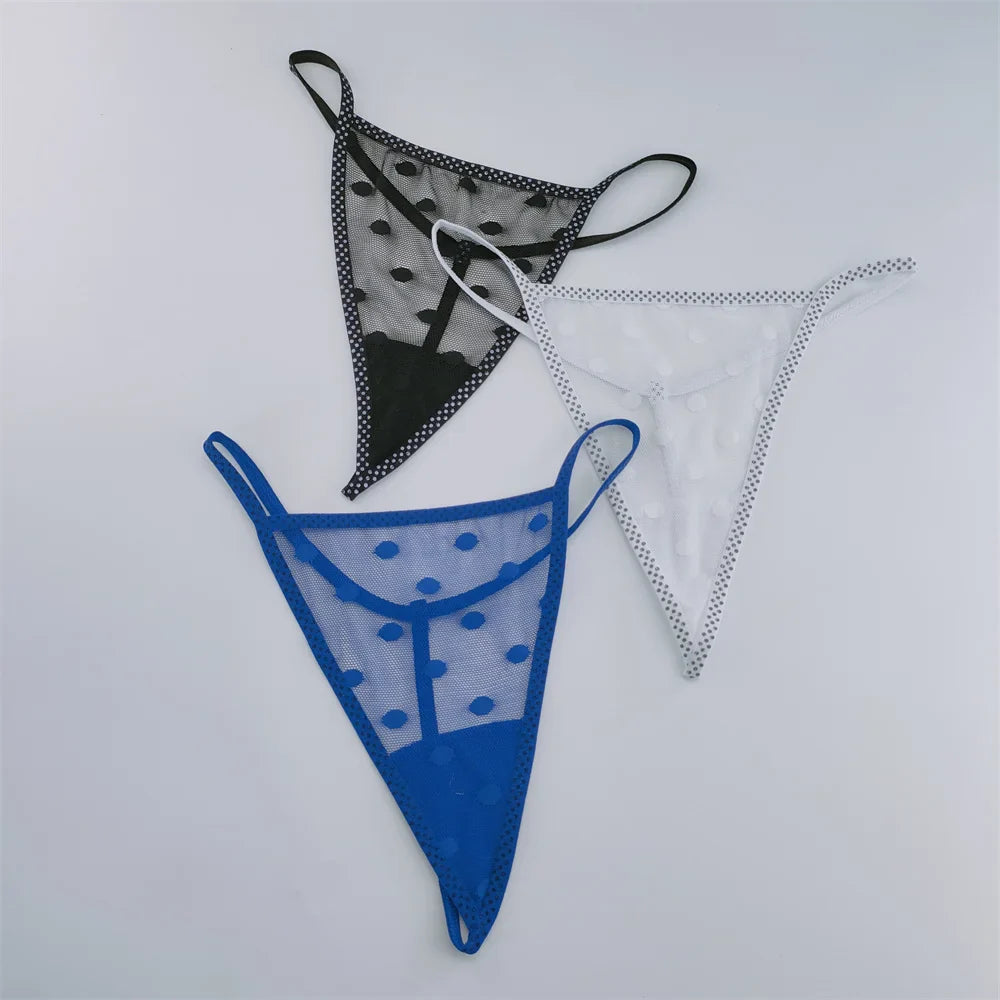 3pcs/pack Micro Transparent Thong