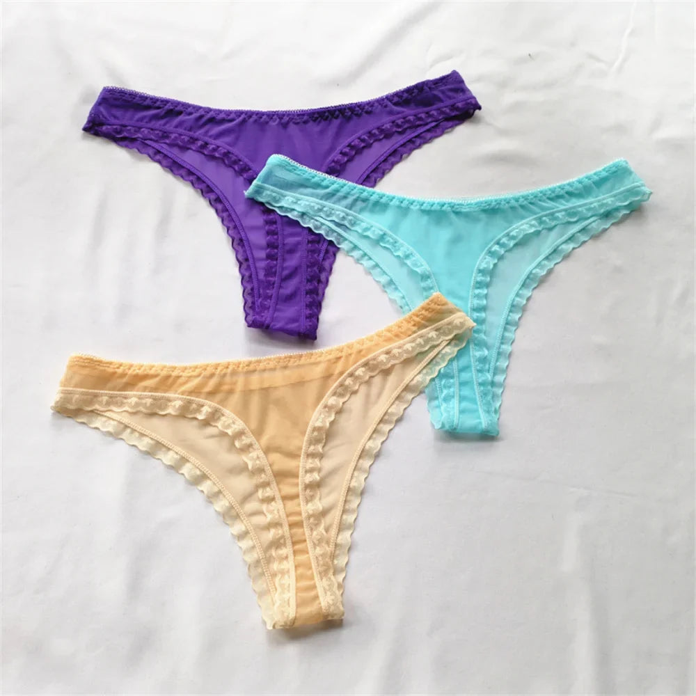 3pcs/set Transparent Thong
