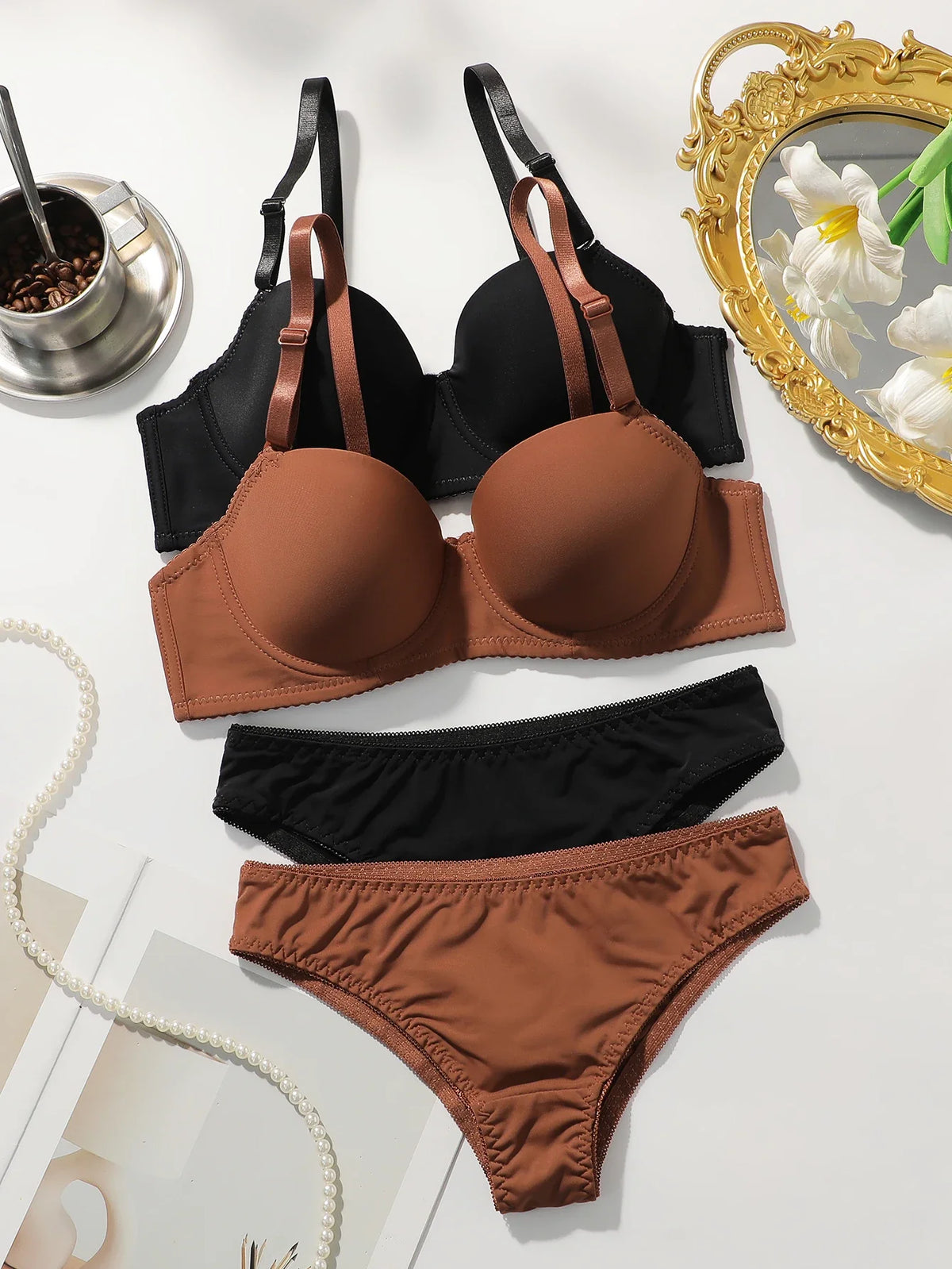 4 pieces Hot selling Underwire lingerie