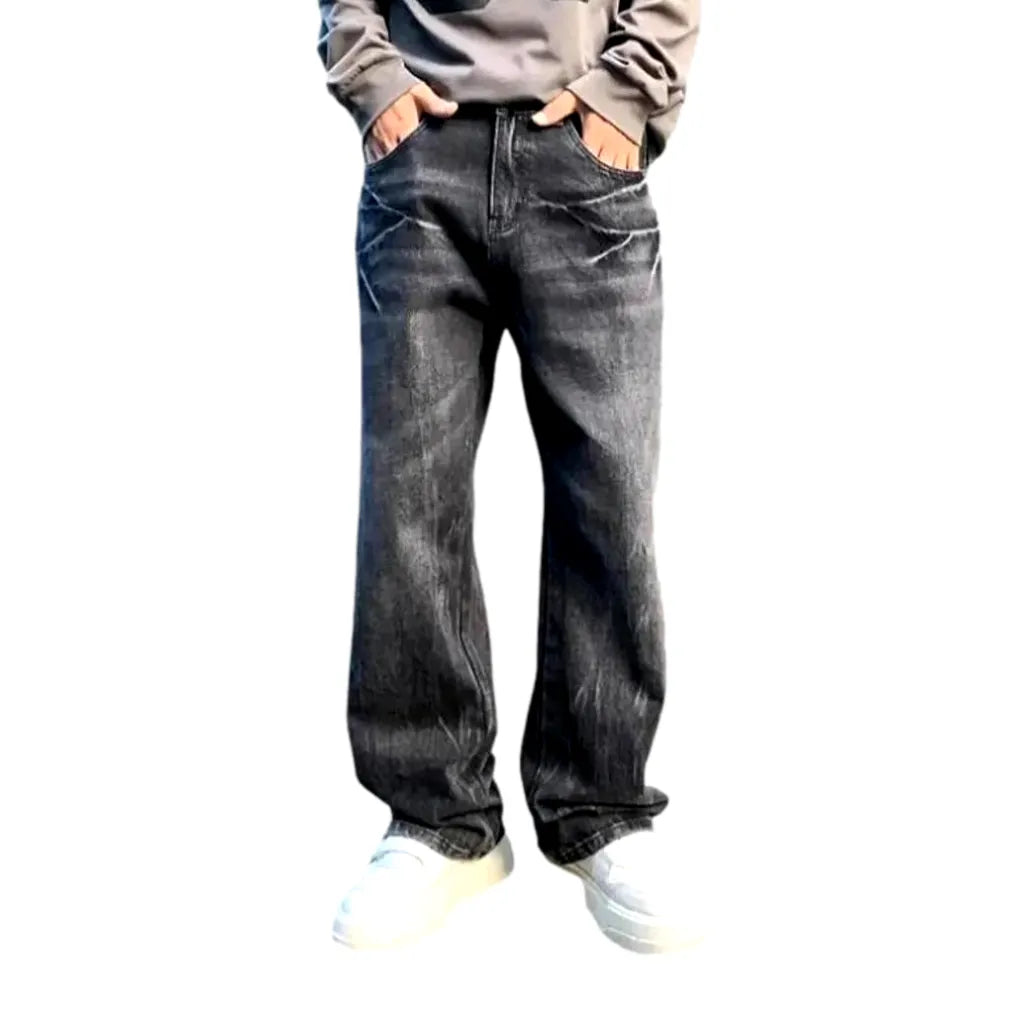 Mid rise baggy vintage jeans for men