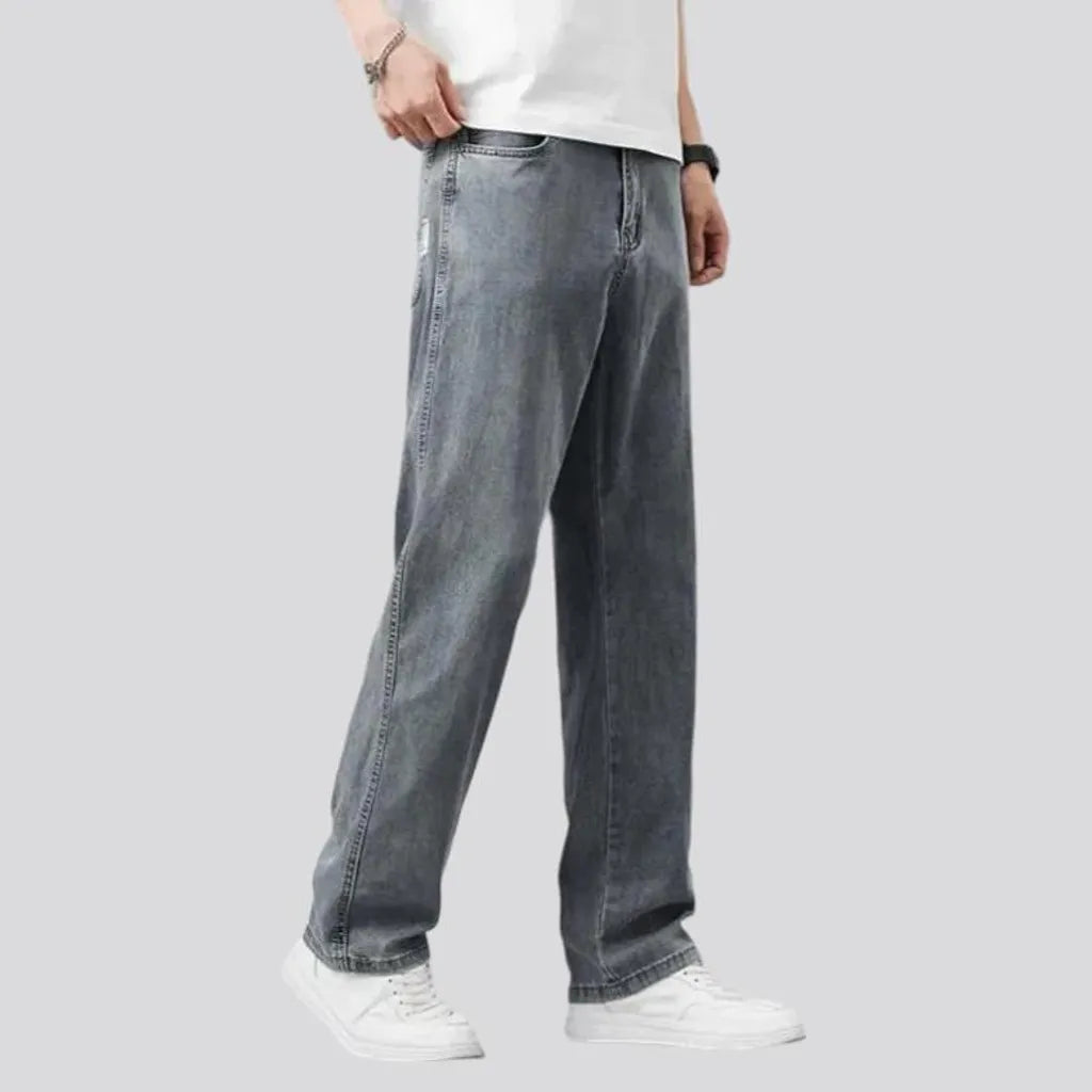 Lyocell high-waist jeans for men