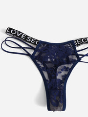 4PCS Women Sexy Lace Thong