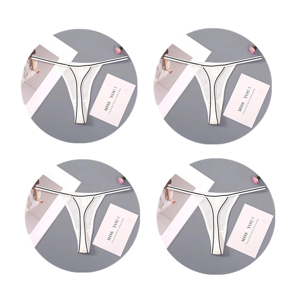 4Pc Sports Women's Cotton Thong