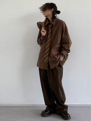 Retro Basic Silhouette Loose Shirt