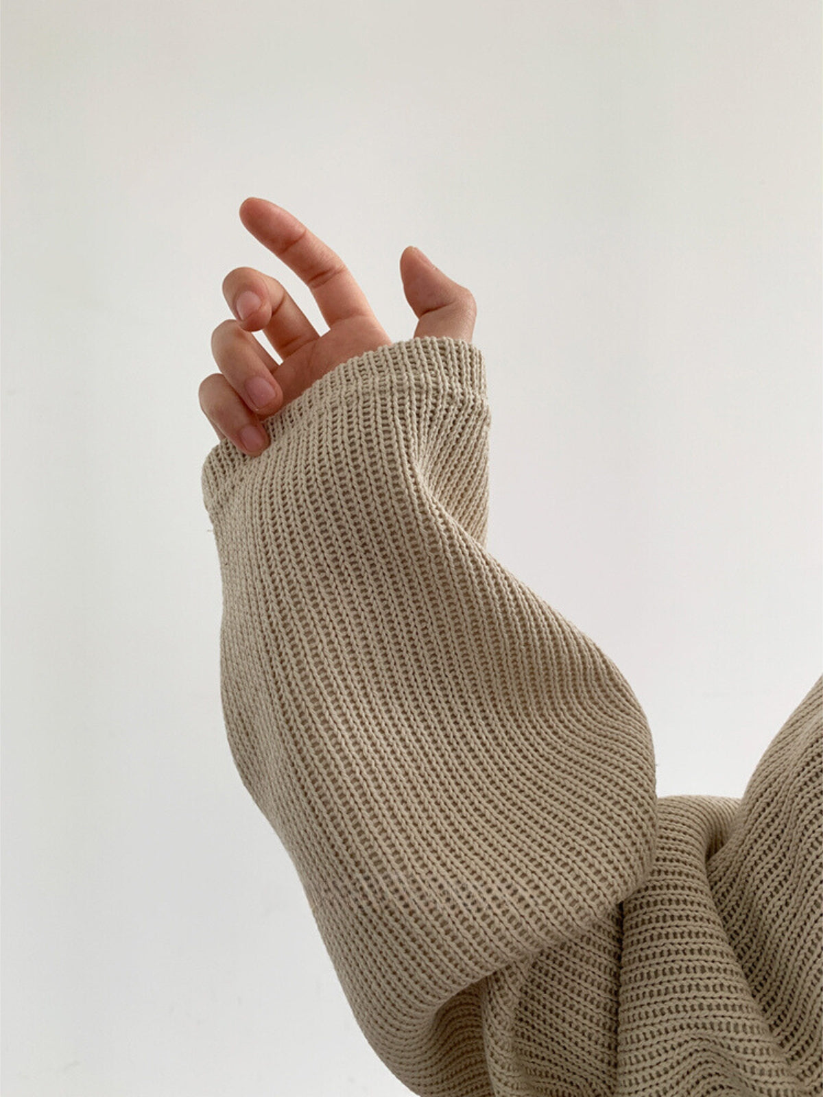 Retro Half Open Collar Knitted Sweater