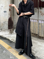 Irregular Fringed Loose Trousers Pants
