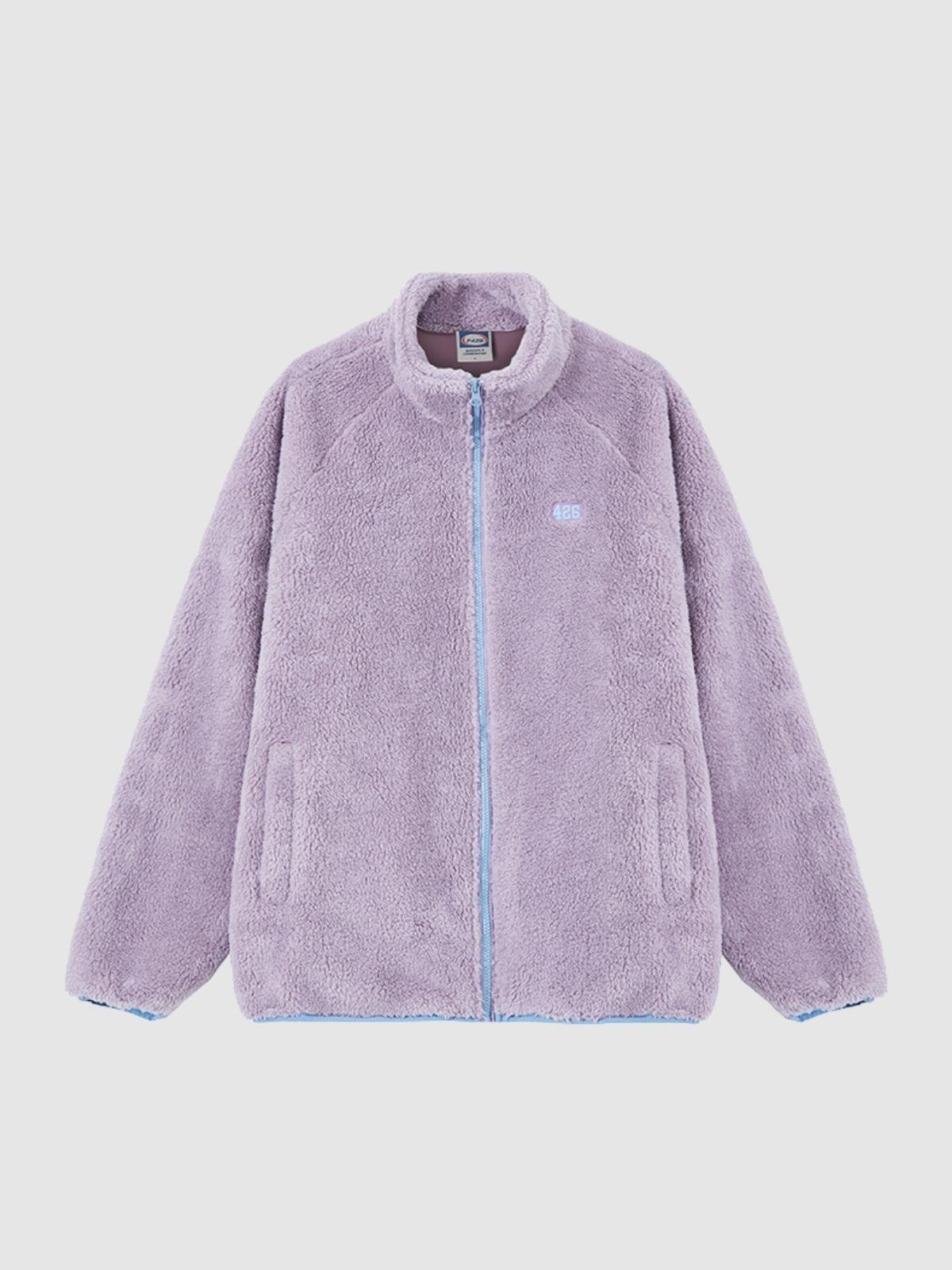 Loose Soft Coral Velvet Plush Jacket