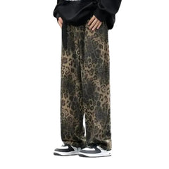 Multicolor street style men's jean trousers