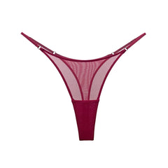 4pcs Pink High Cut Thong