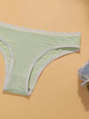 5-piece set of multi colored women's sexy embroidered lace Underwear